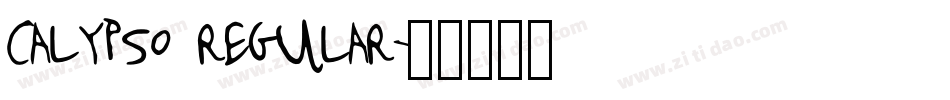calypso regular字体转换
